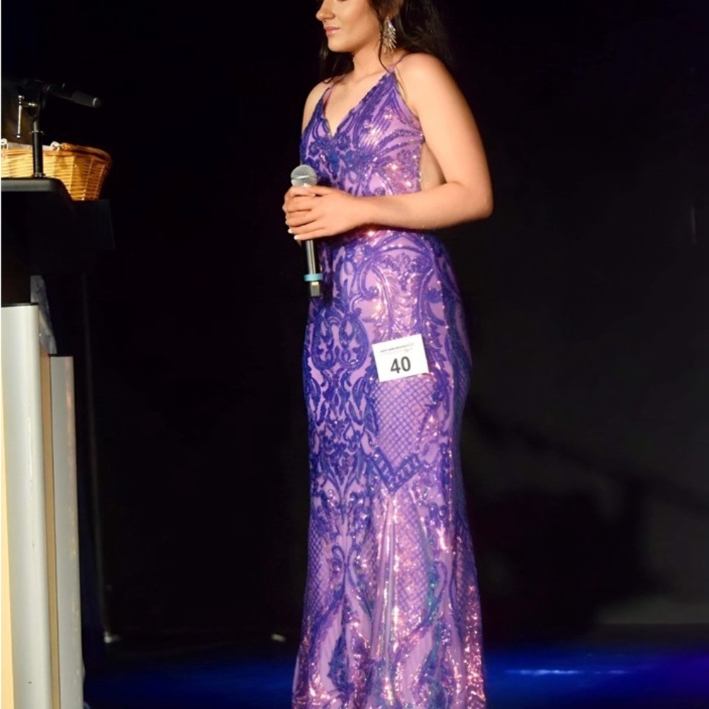 Elegant Purple Evening Gown